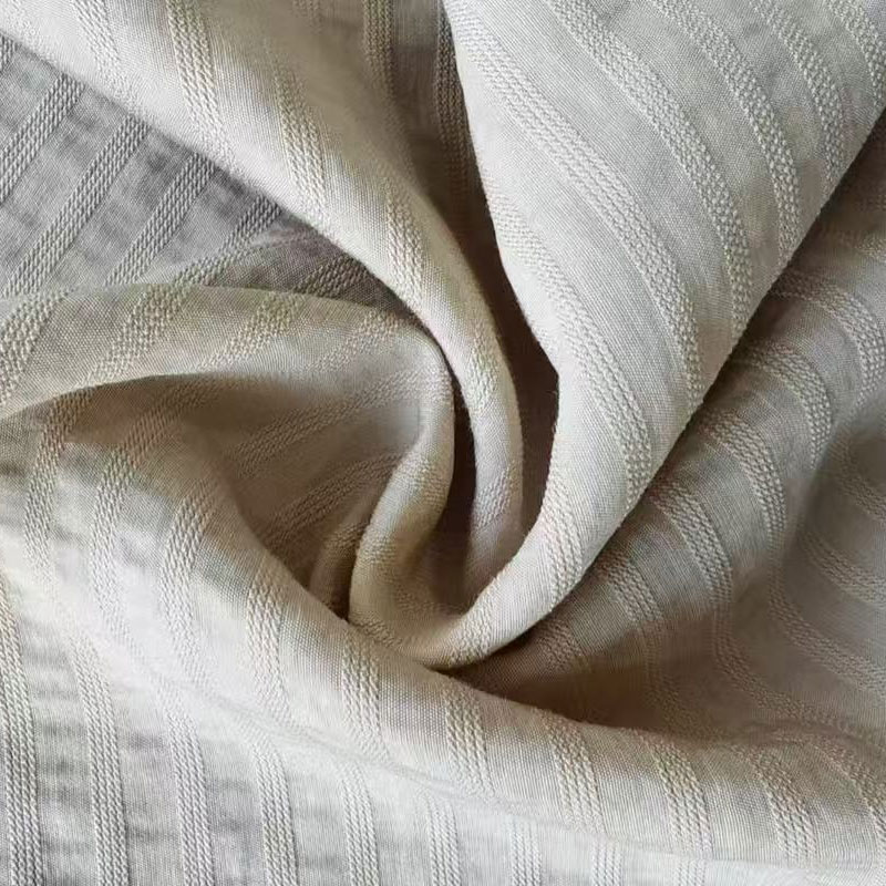 Tela Intertejida de Rayón de Filamento Simple de Nylon con Rayas Lotus