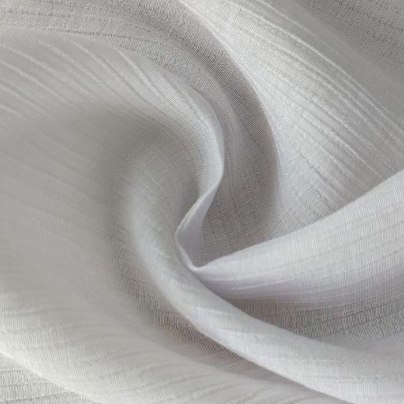 Tela de Rayón/Nylon Fuertemente Retorcida 4:1 con Textura Arrugada