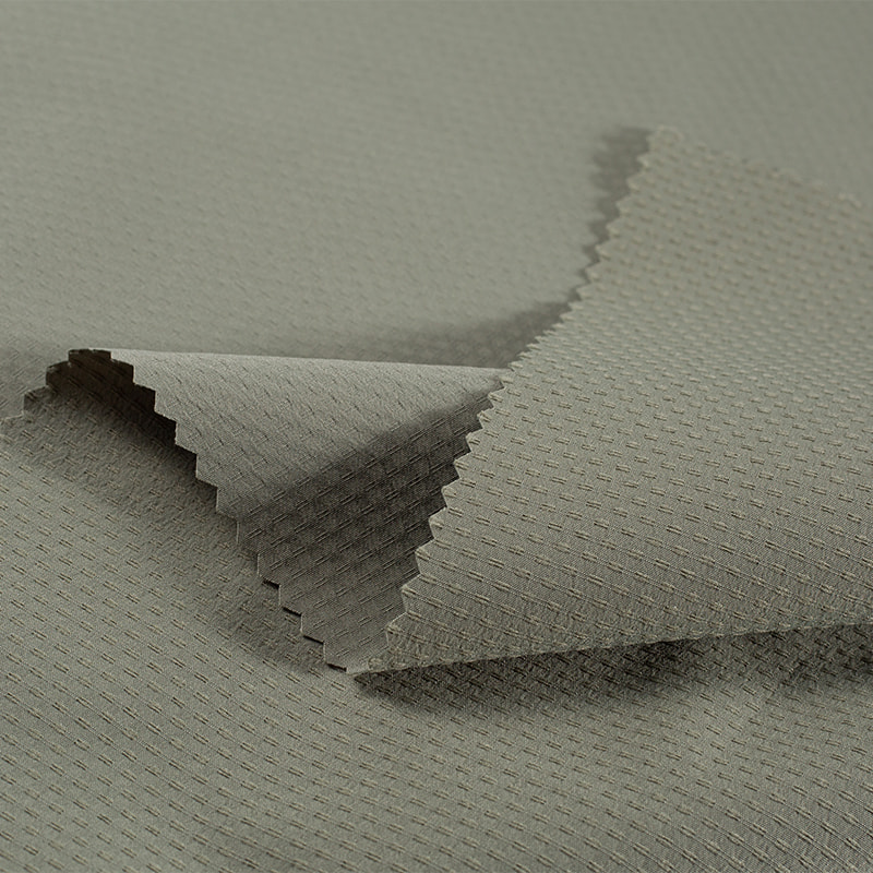 Tela Jacquard de rayas horizontales elástico de trama de poliéster reciclado ocio T8 de 118gsm 75D