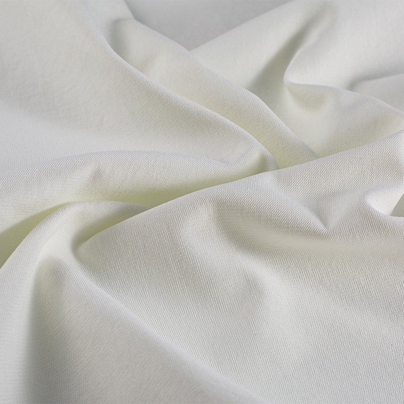 200gsm 40S CoolSilk Cotton T8 Tencel 2/2 Twill Leisure Serie de telas de hilos naturales reciclados