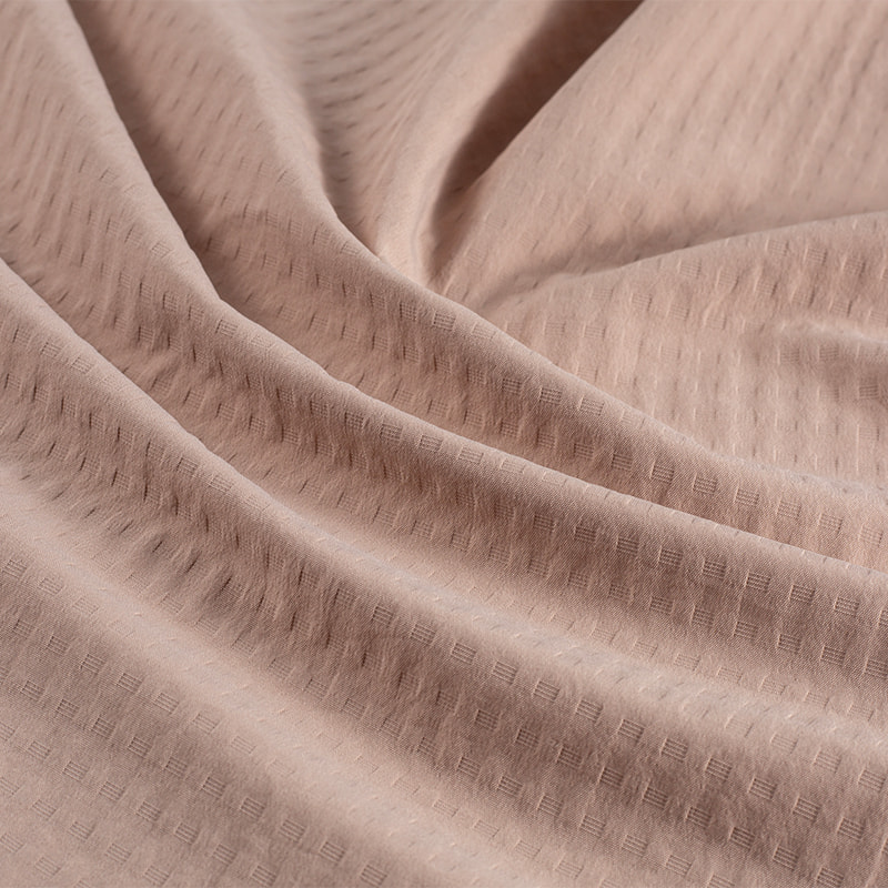 Tela Jacquard con control de burbujas de poliéster reciclado 75D T8 de 120gsm/m2