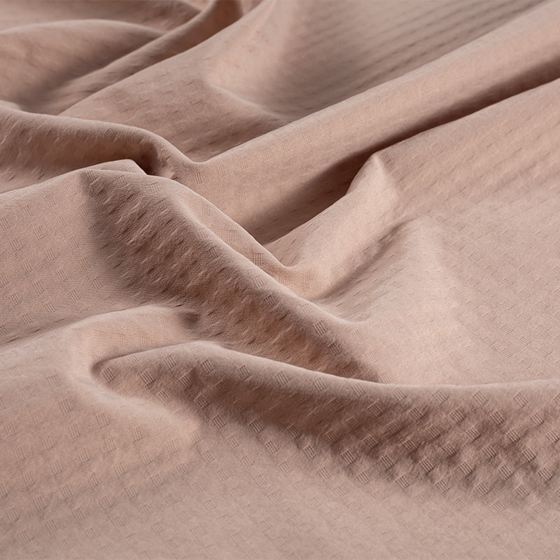 Tela Jacquard con control de burbujas de poliéster reciclado 75D T8 de 120gsm/m2