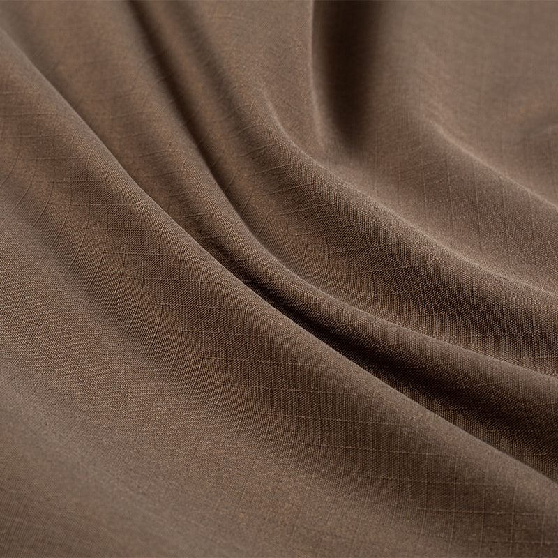 Tela de poliéster reciclada de ocio a cuadros de algodón CoolSilk T4 con trama elástica de 160gsm 0,5